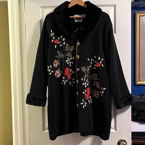 Long Black Coat Sweater